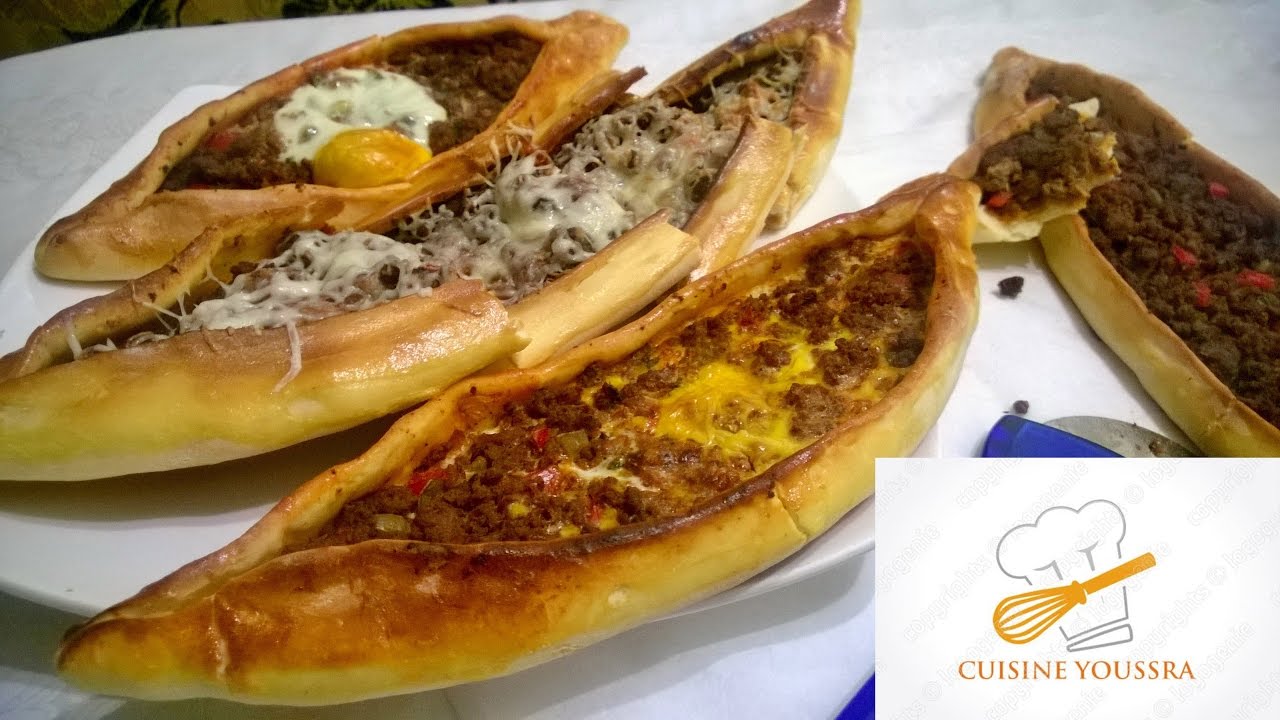 فطائر تركية على شكل قارب/ بيدا التركية بطريقة مبسطة و ناجحة - recette ...