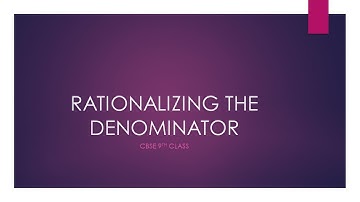 How to RATIONALIZE the Denominator? || CBSE CLASS 9 || NCERT