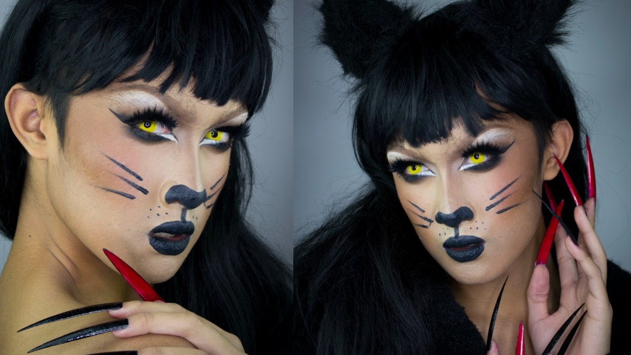 GLAM CAT DRAG MAKEUP TUTORIAL 31 DAYS OF HALLOWEEN 2016 YouTube