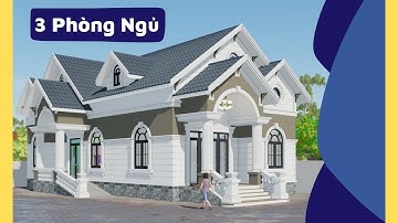 Nhà Cấp 4 Mái Thái Đẹp 3 Phòng Ngủ Tại Bắc Giang 2022 | Nhà Mái Thái Cấp 4 Đẹp | Mẫu Nhà Cấp 4 Đẹp