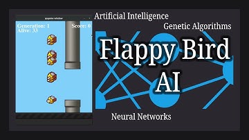 Flappy Bird AI using NEAT | Easy Mode | NeuroEvolution of Augmenting Topologies.