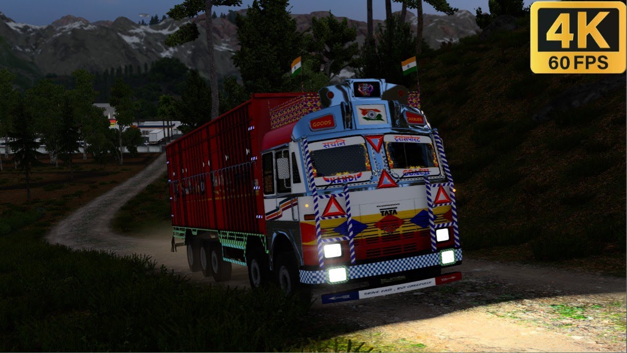Tata 4225C Dark Night Dangerous Driving Challenge | ETS 2