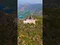 Vertical video. Guneykoy, Antalya, Turkey. Hilltop ruins at Antiochia ad Cragum with panoramic vi...