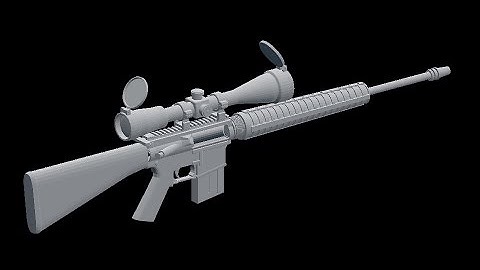 Marine Scout Sniper Rifle modeling in Blender ;  Part 5 ; Request