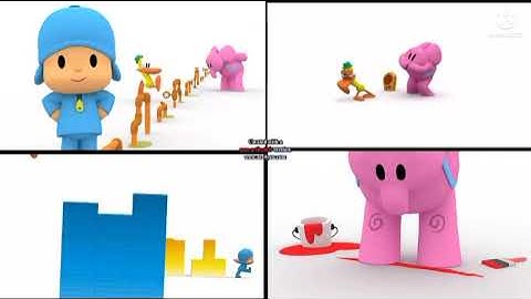 Pocoyo random maze quadparison