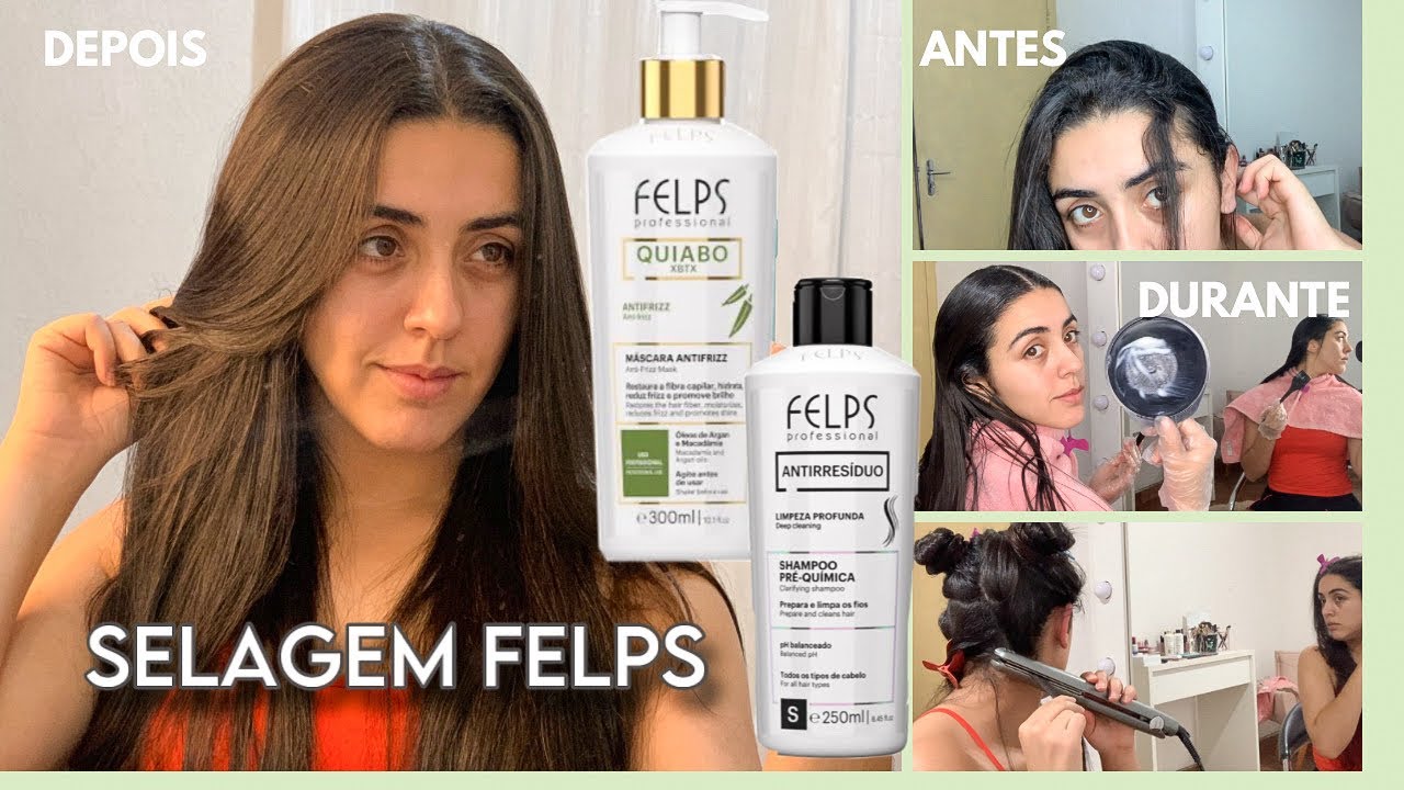 Alisei meu cabelo sozinha pela primeira vez! FELPS quiabo, vale a pena usar?