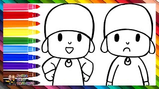 Drawing And Coloring Pocoyó Happy Vs Pocoyó Sad Drawings For Kids