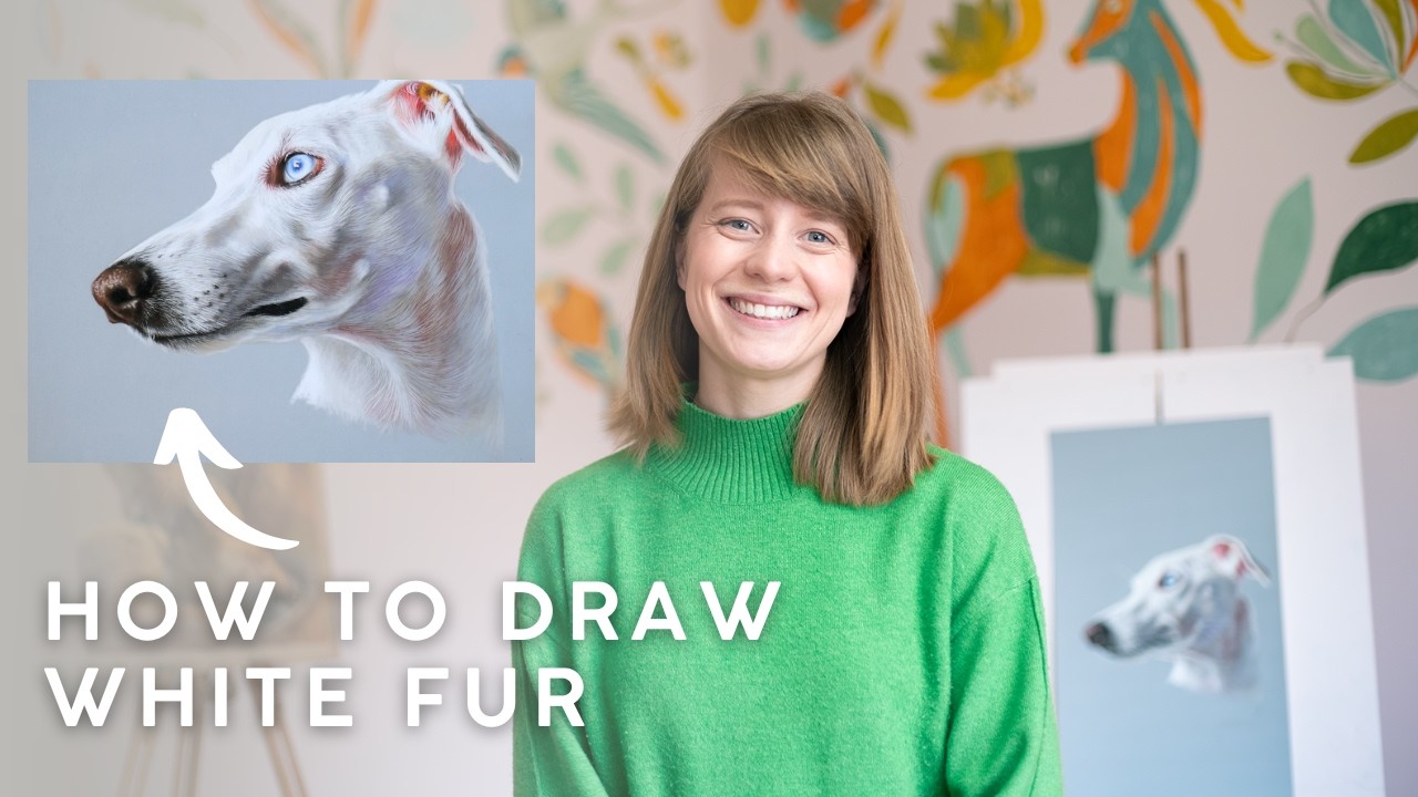 My White Fur Process | Pastel Pet Portrait