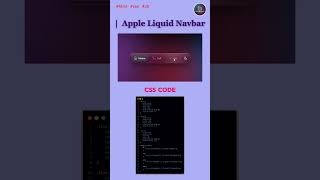 ✨ Apple's Liquid Navbar in Pure CSS | 🍎 Recreating Apple's Liquid Glass Navbar | code buzz | #coding