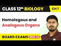 Homologous and Analogous Organs - Evolution | Class 12 Biology