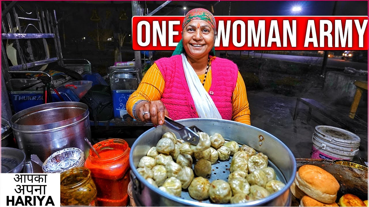 Indian Street Food | Indian Superwoman sells SUPERSIZED MOMOS, PHD Pav Bhaji, RICE Batashe & more 