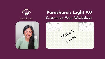 Cool Tip | Customize Your Worksheet in Parashara’s Light 9.0