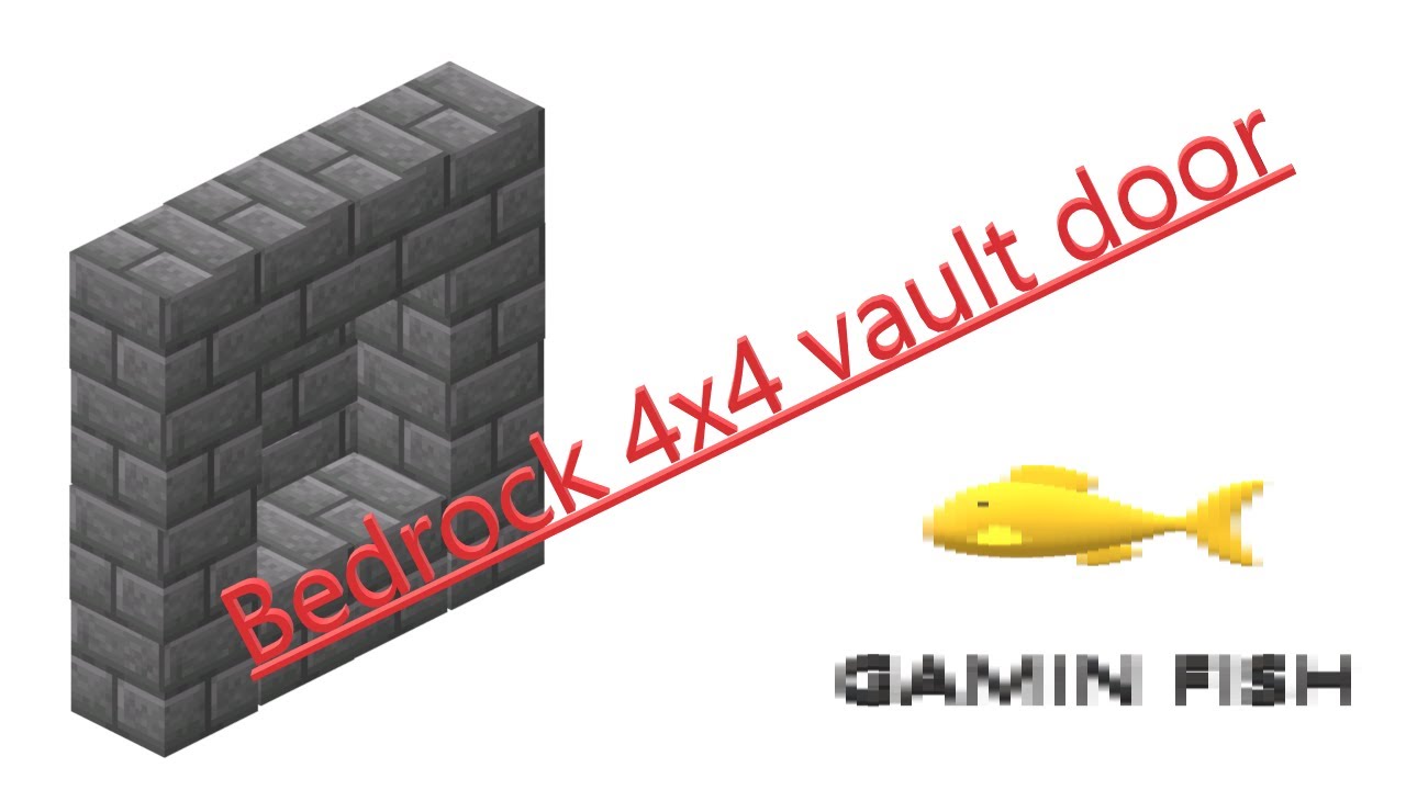How to build a 4x4 vault door in Minecraft. - YouTube