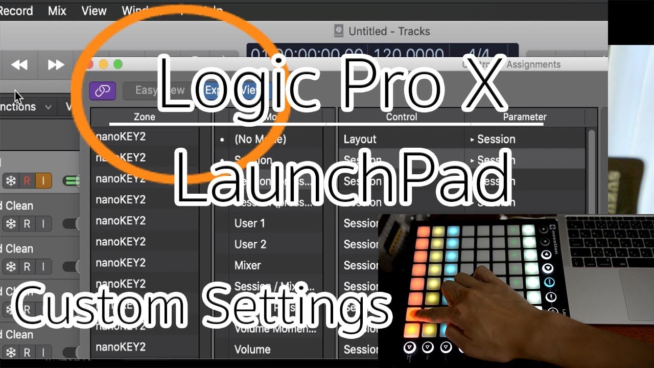 How to custom LaunchPad on Logic Pro X Add Rec Rrm on Session view