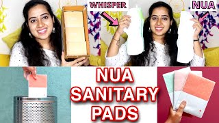 NUA Pad Review | WHISPER Pads Vs NUA Pads| How to Use| Side Effects| Period Subscription Pad ⭕️