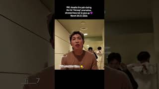 The strength of our Leader RM, during his injury in March 2026. 💜🥇 #bts