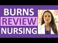 Burns nursing care treatment degrees pathophysiology  management nclex review
