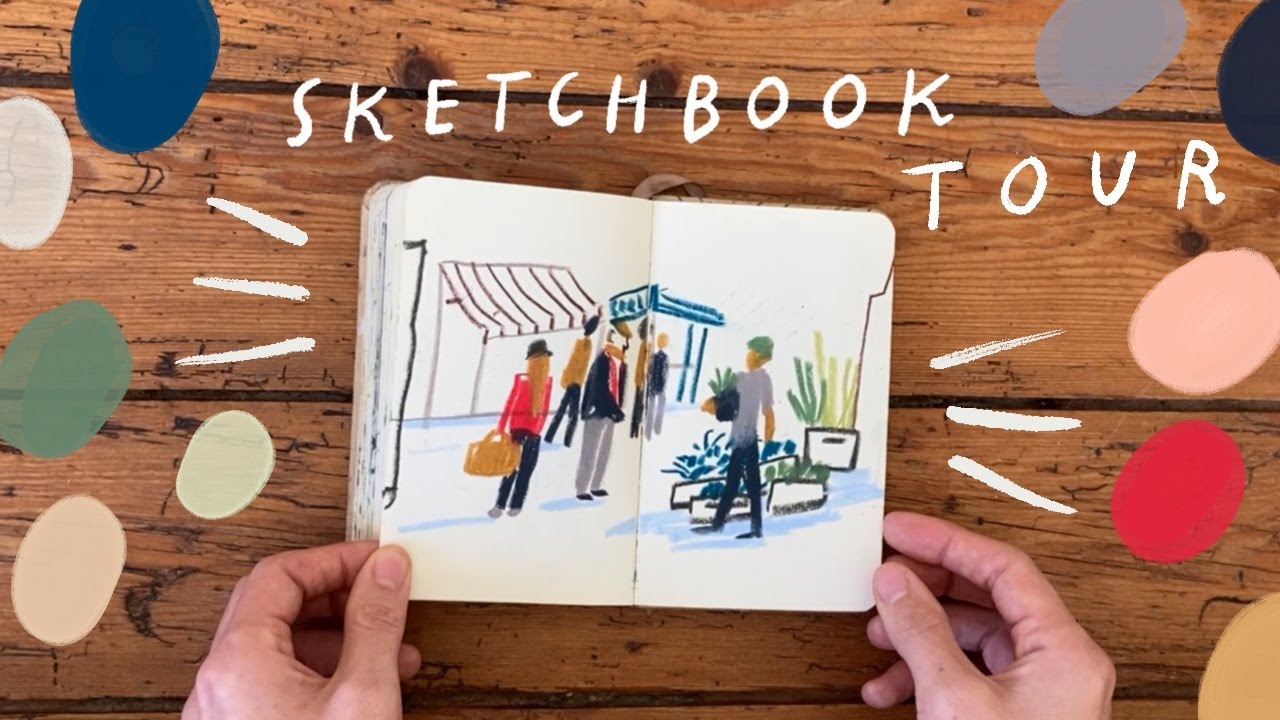 Travel Sketchbook Tour / Flip Through France & England 2022 - YouTube