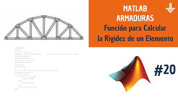 Matlab Aplicado - Función para calcular la rigidez de un Elemento de una Armadura 2D
