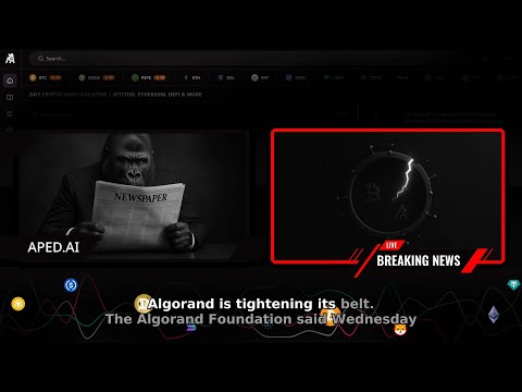 Algorand Foundation cuts 25% staff, citing macro uncertainty and budget runway - YouTube thumbnail
