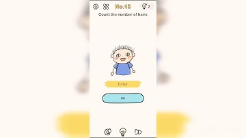 Count the number of hair , Brain Out  Ques no. 13 Ques no. 13