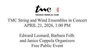 TMC String and Wind Ensembles in Concert