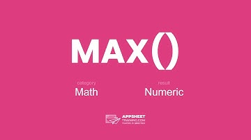 AppSheet Max() Expression