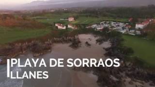 Playa de Sorraos ( Llanes - Asturias ) a vista de drone