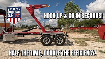 Watch How Fast This Hooklift Trailer Makes Dumpster Delivery! | Save Time & Boost Efficiency