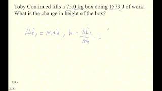 HTPIB06C Gravitational Potential Energy Example 2