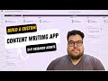 Build A Custom Trained Multi-Step Content Writing App - 24/7 Research Agents &amp; Self-Edits (No Code!)