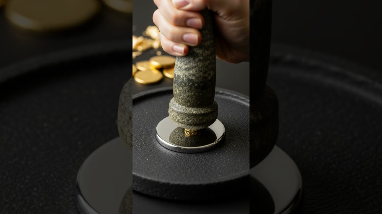 【ASMR】【4K】Real gold crystals grow tall and shimmer in pure light 