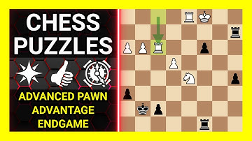 Chess Puzzles to Practice. Themes: Advanced pawn, Advantage, Endgame. Learn Chess