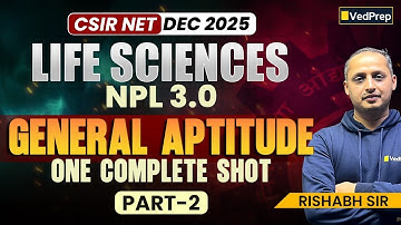 General Aptitude | One Complete Shot (Part–2) | CSIR NET Life Sciences Dec 2025 | NPL 3.0 | Biology