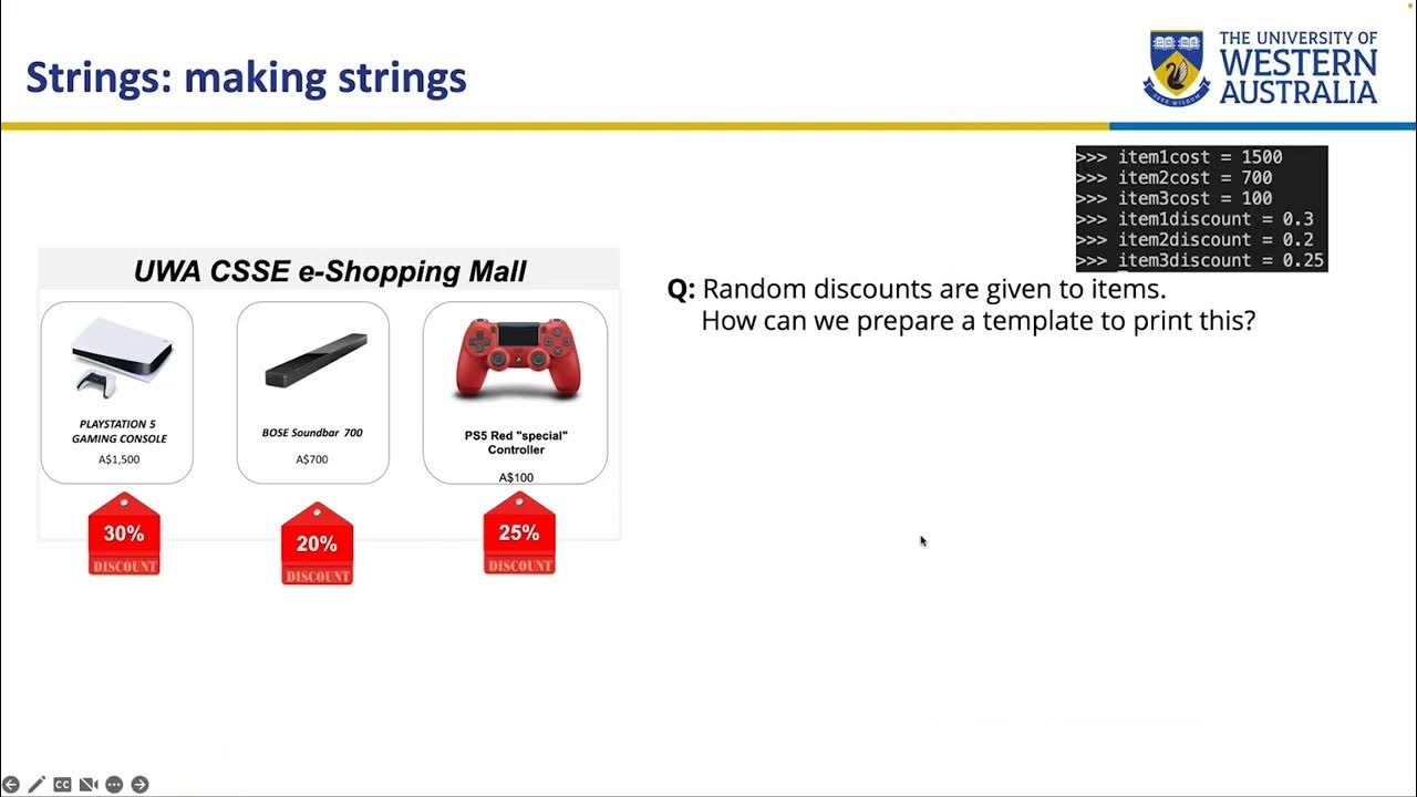 CITS2401 week2 in-class lecture alternative - YouTube