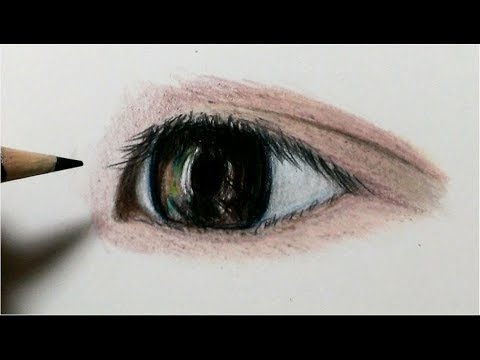 色鉛筆で目の描き方 How To Draw Realistic Eyes Youtube