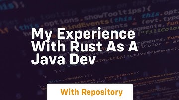 my experience with rust as a java dev