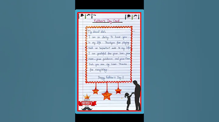 Father's day card writing | Happy Father'sDay 2025 writing | Father's Day Message/Fathers Day Card