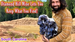 Dig Your Own Amethyst Smoky Quartz Crystals | Diamond Hill Mine South Carolina