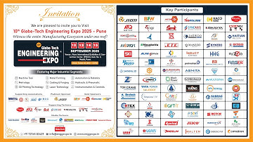 Visit Globe-Tech Engineering Expo - Pune | 12 - 15 Sept. 2025 | Engg. & Manufacturing Exhibition
