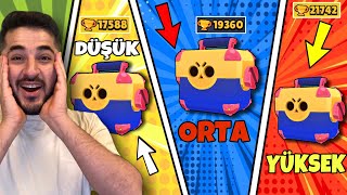 DÜŞÜK, ORTA, YÜKSEK KUPADA MEGA KUTU AÇMAK! -BRAWL STARS
