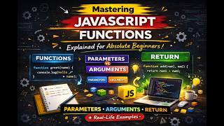 JavaScript Functions Explained for Absolute Beginners | Parameters vs Arguments & Return Statement 🔥