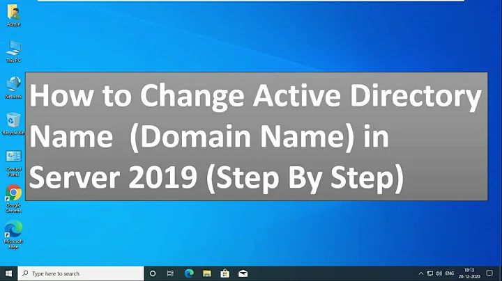 How to Change Active Directory Name !! Rename Domain Name !! on Windows Server 2019 (Step by Step)