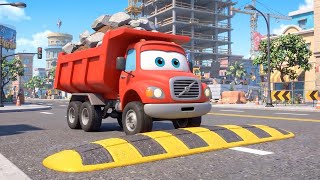 Learn Vehicles  Dump Truck Excavator Garbage Truck Cars For Kids Wheels On The Bus Melody