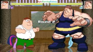 Peter Griffin & Twilight Sparkle Vs The Blob & Rainbow Dash In A Mugen Match Battle Fight