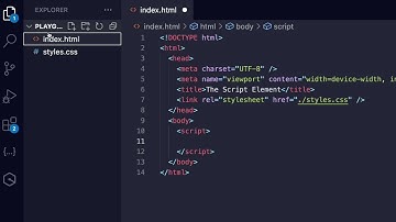 What is the role of the script element in HTML and how can it be used to link to external JS files?