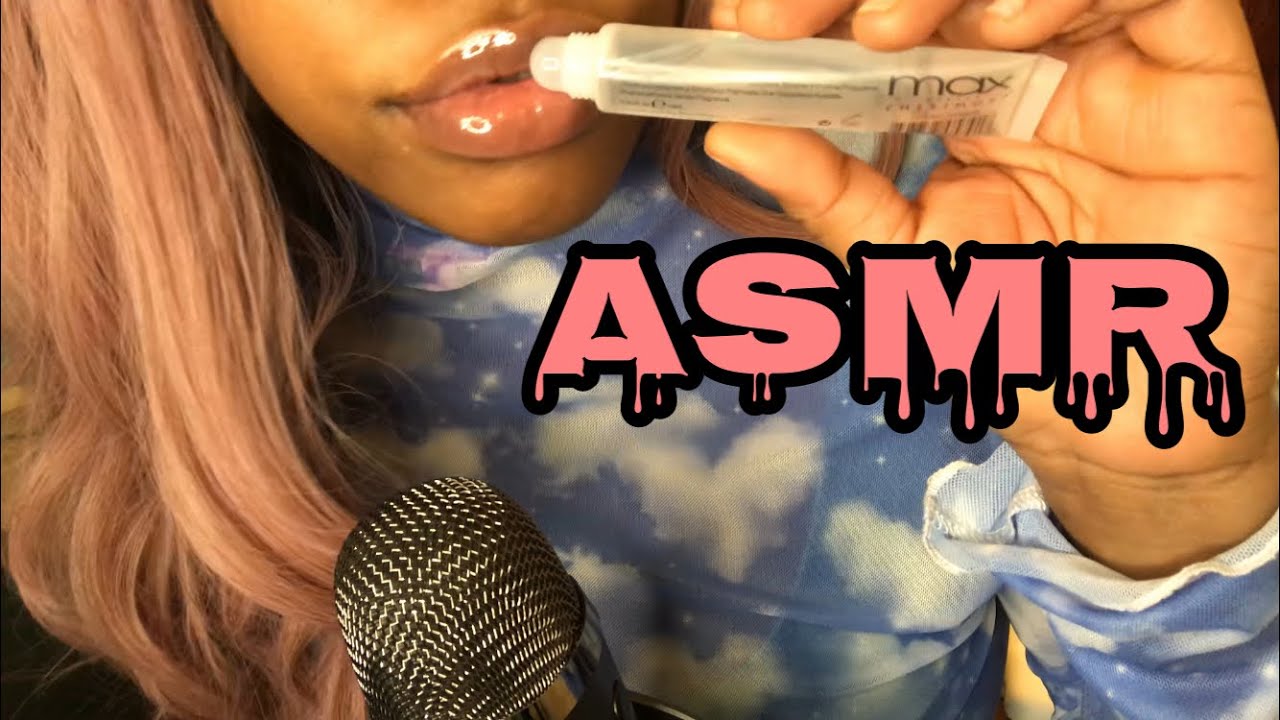 Asmr Mouth Sounds Up Close Lipgloss Application Lip Smacking And Tingly Kisses Youtube