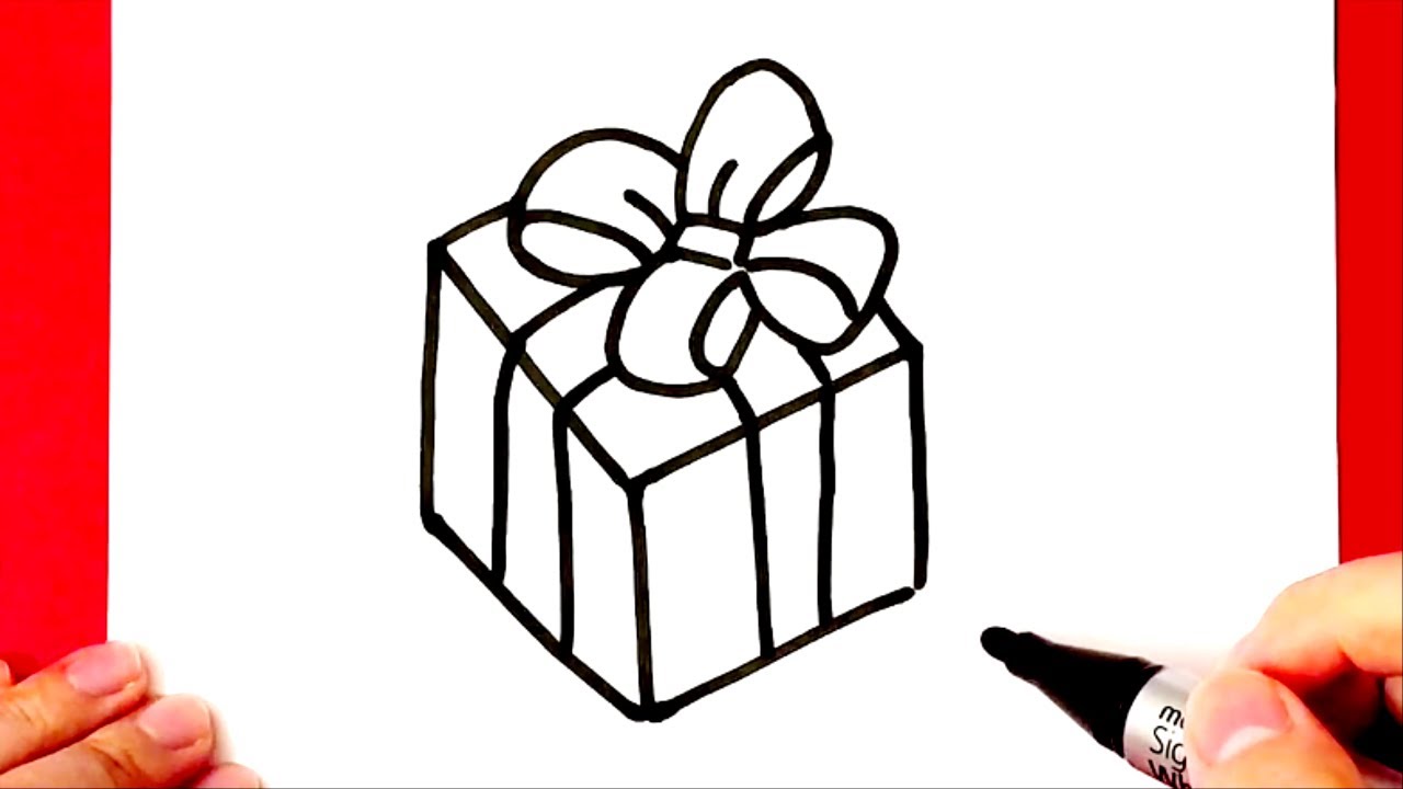 How To Draw A Gift Box | Cách Vẽ Hộp Quà - Cách Vẽ Dễ Dàng Cho Người Mới  Bắt Đầu - Youtube