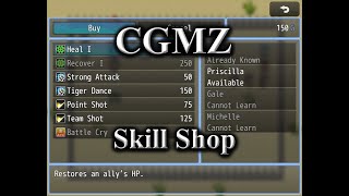 [CGMZ] Skill Shop for RPG Maker MZ