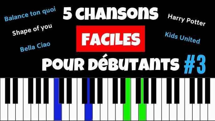 5 CHANSONS FACILES au PIANO pour débutants #2 🎹 PARTITIONS EN